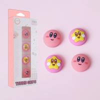 4Pcs Silicone Thumb Stick Cap For Nintend Switch OLED Joy-con Protector Grip Cap Pink Color Soft Cover Controllers