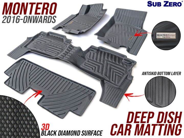 Montero sport 20162023 3D scan Deep Dish matting Thailand made with