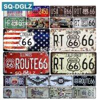 Hot Route 66ป้ายทะเบียน Store Bar Wall ตกแต่งป้ายดีบุก Vintage ป้ายโลหะ Home Decor ภาพวาด Plaques Poster