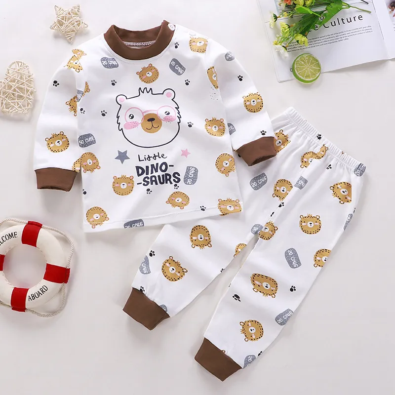 Baby Clothing Cotton Sleepwear Fashion Baju Tidur Kids Long Sleeve Cartoon  Pajamas | Lazada PH