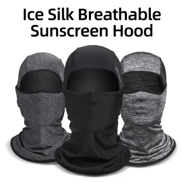 Breathable Silk Full Face Bandanas For Sun Protection Unisex