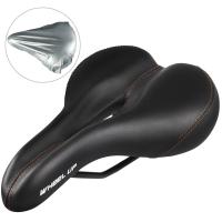 Extra Wide Comfortable Cushioned Bike Seat Soft Padded Bicycle Gel Universal Saddle with Waterproof Seat Cover Saddle Covers