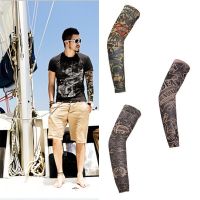 38cm Novel Cool Tattoo Print Cycling Bike Bicycle Armwarmers Arm Warmers Cuff Sleeve Cover Anti UV Protection Oversleeve 1PC Sleeves