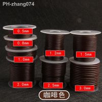 0.5 0.8 1.0 1.2 1.5 2.0 2.5mm Dark Coffee Waxed Cord Waxed Thread Cord String Strap Necklace Rope Beads for Jewelry Making