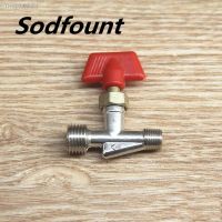 ☜ 1pcs Red handle Double outer wire air pump switch gate valve air release valve pressure relief valve 1/8 X 1/4