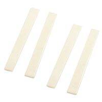 4 Pcs Spare Part Beige Plastic Bridge Saddle Nut for Classical Guitar