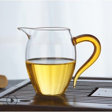 ชุดถ้วยน้ำชาแบบหนาสำหรับสำหรับทำพร้อมที่จับถ้วยชาเพื่อความยุติธรรมชุดชากังฟูจากทะเลกังฟูแบบหนา