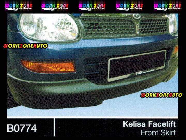 B0774 Perodua Kelisa Face Lift Fiber Front Skirt Body kit Bodykit Lazada