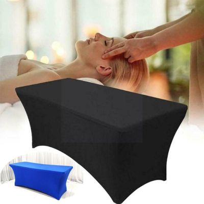 Pure Color Massage Table Bed Fitted Sheet Elastic Full Cover Rubber Band Massage SPA Treatment Bed Cover With Face Breath Hole