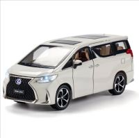 Children39 Lm300h Lexus จำลอง1:24ของเล่น Mpv รถโลหะผสมตกแต่ง Boy39; S วันเกิดรถปีใหม่สีดำ