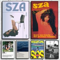 2023 ▼♛ European and American Popular Female Star Pop Singer Sza Personal Photo Music Album Cover Poster Retro Home Decor Gift Wall Art