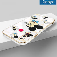 เคส Dienya สำหรับ Huawei Nova 4เคสลายการ์ตูนแฮปปี้มิกกี้มิกกี้ใหม่กรอบสี่เหลี่ยมชุบพื้นผิวเคสนิ่มซิลิกาเจลกันกระแทกเคสมือถือรวมทุกฝาครอบป้องกันเลนส์กล้องถ่ายรูป