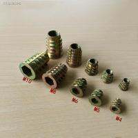 ✺﹊﹉ 10/20/30/50Pcs M4 M5 M6 M8 M10 Zinc Alloy Thread For Wood Insert Nut Flanged Hex Drive Head Furniture Nuts