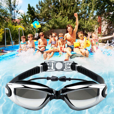 แว่นตาสระว่ายน้ำป้องกันการเกิดฝ้าสำหรับผู้ชายผู้หญิงไม่รั่วแว่นตาเล่นกีฬาแว่นตาว่ายน้ำ