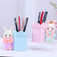 Autumn And Winter New Belo Rabbit Series Pen Holder Resin Decorations Creative Student Desktop Penholder Girls Makeup Brush Storage