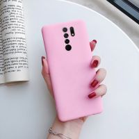 เคสโทรศัพท์ซิลิโคนสีลูกกวาดสำหรับ Xiaomi Redmi 9 9A 9C 5A 6A 7A 8A Redmi Note 5 6 7 8 9 10 Pro กล่องปกคลุม TPU นิ่มสีด้าน