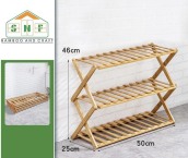 Giá Kệ Để Giày Gấp Gọn Gỗ Tre Tự Nhiên SNF Bamboo and Craft Cao Cấp