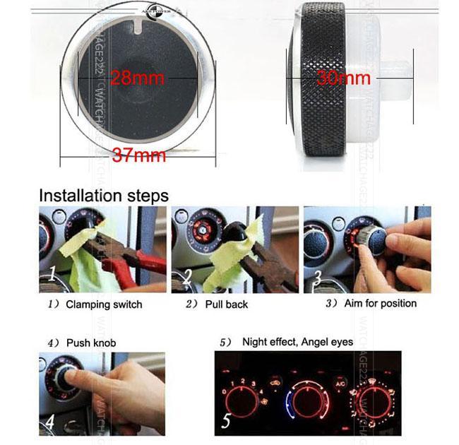 เหมาะสำหรับฟอร์ดโฟกัส-mondeo-สวิทช์ลูกบิดเครื่องทำน้ำอุ่นปุ่มควบคุมอุณหภูมิและความชื้นหน้าปัด-refitting-โรตารี-mk2อุปกรณ์-mk3