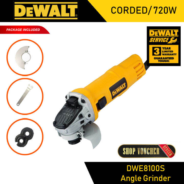 DEWALT DWE8100S 100MM 720W Slide Switch Small Angle Grinder | Lazada