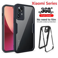 360 Badan Penuh Belakang Kes Xiaomi Lindungan untuk 12T Pro 11T 12 11 Lite 5G Ne 12X Perlindungan Kalis Guntuk Xiaomi 12 12 12T Pro Kes