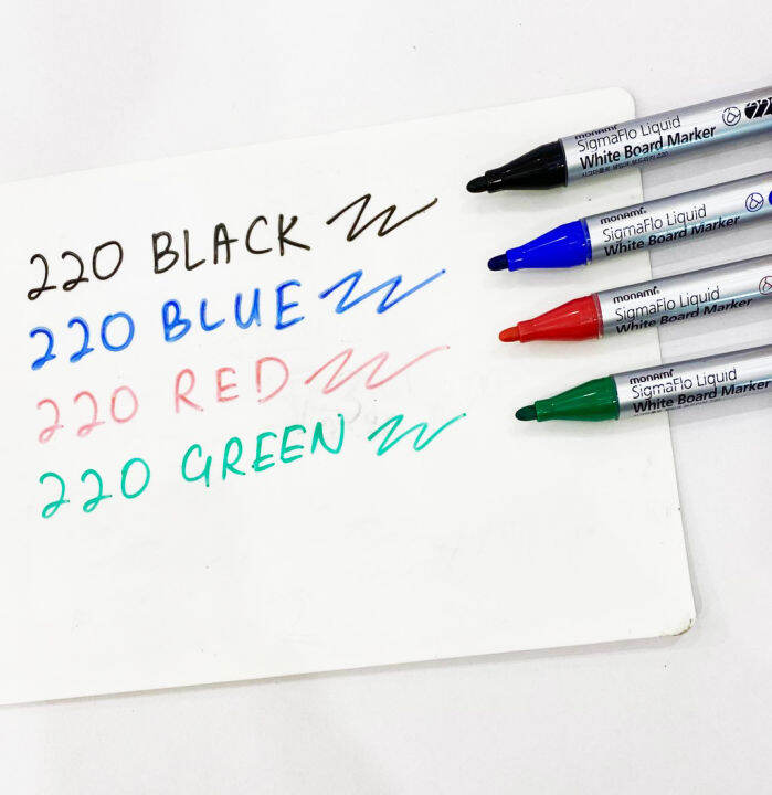 monami-sigmaflo-liquid-white-board-marker-220-bullet-2-mm-blue-ปากกาไวท์บอร์ด-สีน้ำเงิน-ขนาดหัวปากกา-2-มม