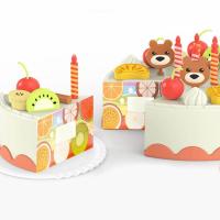 Chechele Toy Children Playhouse Cut Fruit Cake Educational Cake For 4 Toy Kids Years Sound Old 6 Light with Birthday Toy Simulation P6F6