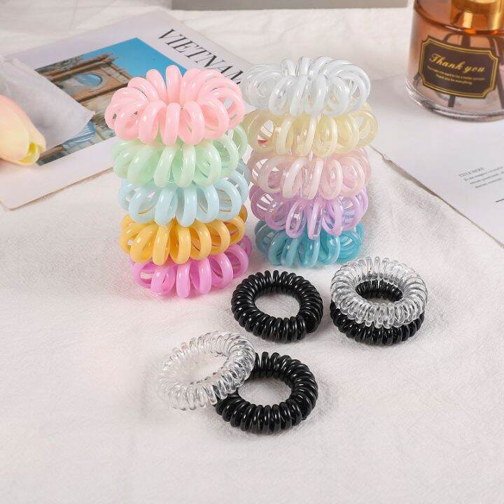 hot-cw-5pcs-set-new-fashion-matt-colorful-wire-elastic-hair-band-frosted-cord-rubber-tie-accessories