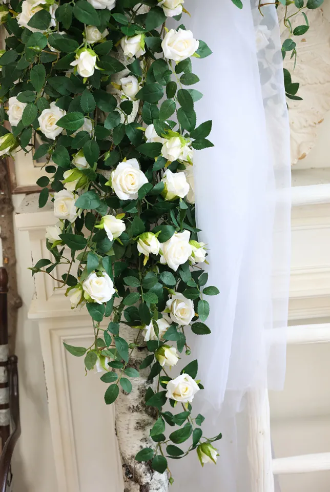 Artificial flowers rose vine 175cm/69in Hanging Plants Silk