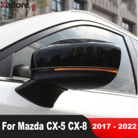 For Mazda CX-5 CX5 KF CX-8 CX8 2017-2020   Carbon Fiber Door Side Rearview Mirror Cover Trim Car Exterior Accessories