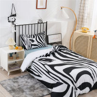 New winter design zebra black and white stripes home textiles bedding set duvet cover set with pillowcase king queen full