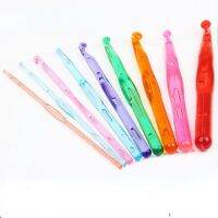 【CC】 9Pcs Plastic Crochet Hooks Knitting Needles Weaving Needle Sewing Tools 3-12mm