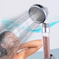 ❏❒ Shower Head 3 Modes Shower Adjustable High Pressure Water Saving Nozzle Anion Filter Spa Home Shower Bathroom Accessories