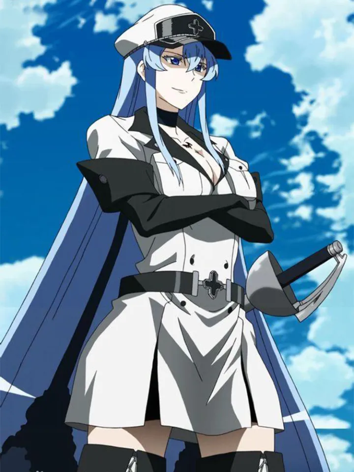 Anime Akame ga KILL! Esdese/ Esdeath Cosplay Dress Uniform Wig And