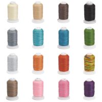 【YD】 70m/roll Waxed Polyester Flat Cord 1mm Braided Thread Jewelry Making Leather Sewing String Accessory
