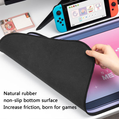 Kawaii Mouse Pad Cute Cat Ear Genshin Impact Gamer Notebook Mouse Computer Gaming Accessories Non-slip Gaming Mouse Pad Desk Mat