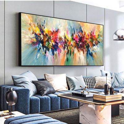 ART Abstract Colorful Pictures Canvas Painting Quadro Flower Posters Prints Wall Art For Living Room Home Decorative Paintings