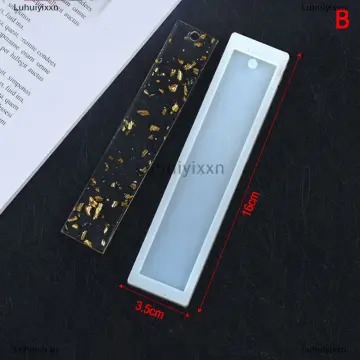 Silicone Bookmark Mold Rectangle Resin Bookmark Jewelry Keychain DIY Mould