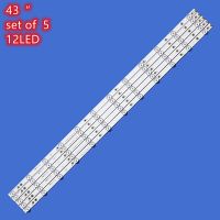 Led Backligth Strip GJ-2K16-430-D512-V4 for 43PUS6401/12 43PUS6101/12 TPT430U3-EQYSHM.G 1pcs=12led LB43014 V0_00 GC48D11L-ZC21F Electrical Circuitry P