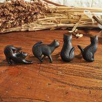 ❇卍﹍ Cast Iron Matt Black Cat Shaped Knobs American Door Drawer Handles Cabinet Pulls and Creative Decor Furniture Hardware