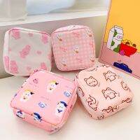 Kawaii Bear Women Girls Cosmetic Makeup Tampon Napkin Pouch Storage Bag Coin Purse Sanitary Pads Bag Mini Data Cables Organizer