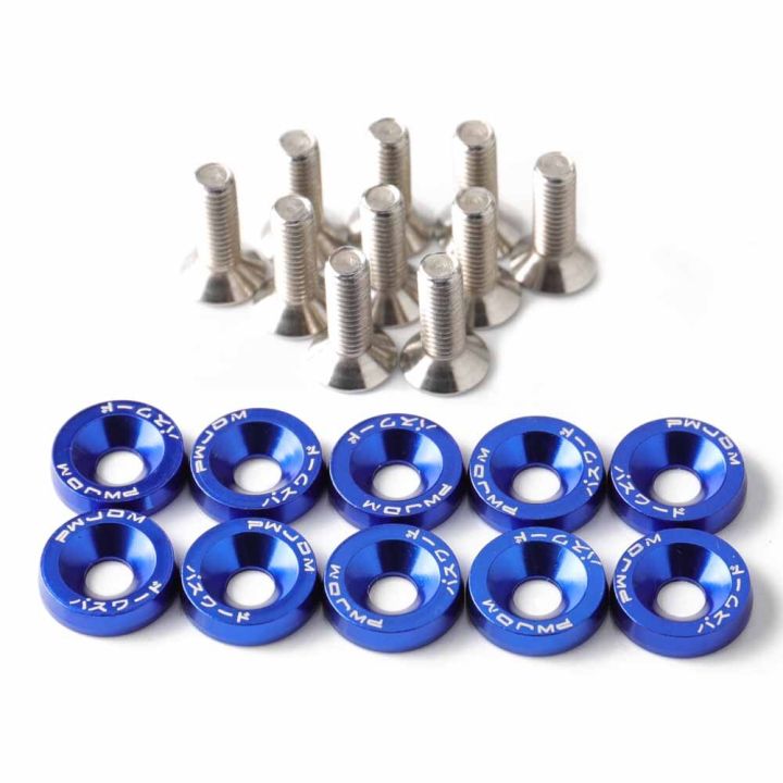 aluminum-pwjdm-fender-washers-bolt-fender-washer-license-plate-bolts-m6x20-10pieces-pack-nails-screws-fasteners