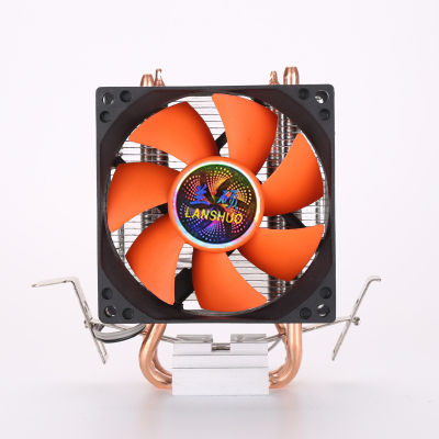 8ซม. Mini CPU Cooler 2 Heats PC CPU Cooler ฮีทซิงค์คอมพิวเตอร์พัดลมระบายความร้อนสำหรับ LGA 7751150115111551156และ AMD AM2 AMD3