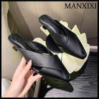 MANXIXI รองเท้าโลฟเฟอร์แฟชั่นสำหรับผู้หญิงสีสันสวยงามรองเท้าแตะล่อส้นเตี้ย (ขนาด35-39)