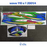 สติ๊กเกอร์ WAVE 110 ตัวเก่า wave 100 ตัวเก่า สีน้ำเงิน ปี 2001รุ่น 4