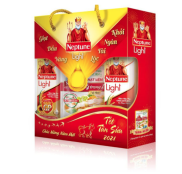 Hộp Quà Tết Neptune Light 2 Chai Dầu Neptune 1 Lít tặng gói hạt nêm vị heo