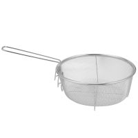 1Pcs Stainless Steel Fry Baskets Hot Oil Frying Fried Basket with Single Handle Mesh Noodle Dumplings Food Colander