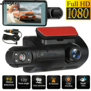 Dual Lens Car Video Recorder Hd 1080p Dash Cam 3.0 Inch Ips Camera Night
