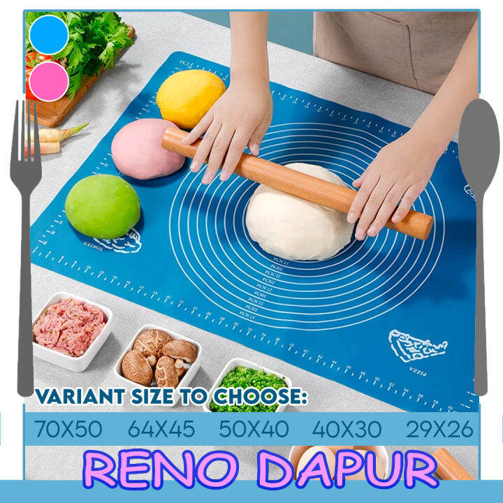 Nonstick Food Grade Slicone Knead Dough Rolling Mat Dual Scales