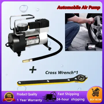 WITH FREE HEAD PINS) WJS Portable Heavy Duty Electric High Pressure Auto  Car Air Compressor Pump Air Pump Pam Angin Pam Tayar Tyre Inflator DC 12V  260 PSI For Ball, Pool, Toy