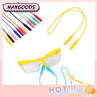 MAXG 2pcs 12 สี สายกีฬา เชือกเส้นเล็ก แถบยึด สายแว่นตาซิลิโคน เชือกร้อยแว่นกันแดด กันลื่น ห่วงโซ่แว่นตา